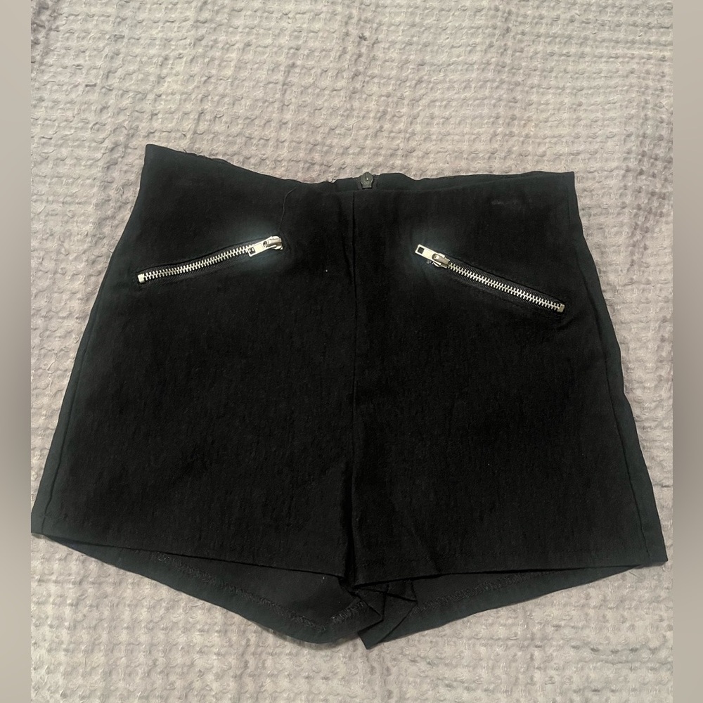 Pacsun Black Women's mini Shorts with Zipper Pockets